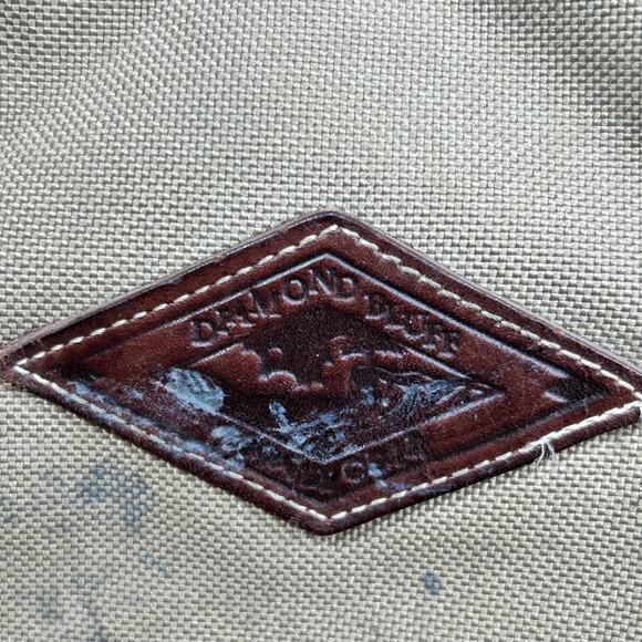 VTG Tan Canvas Leather Battenkill Travel Bag Diamond Bluff Hunting USA 22” - Picture 4 of 16